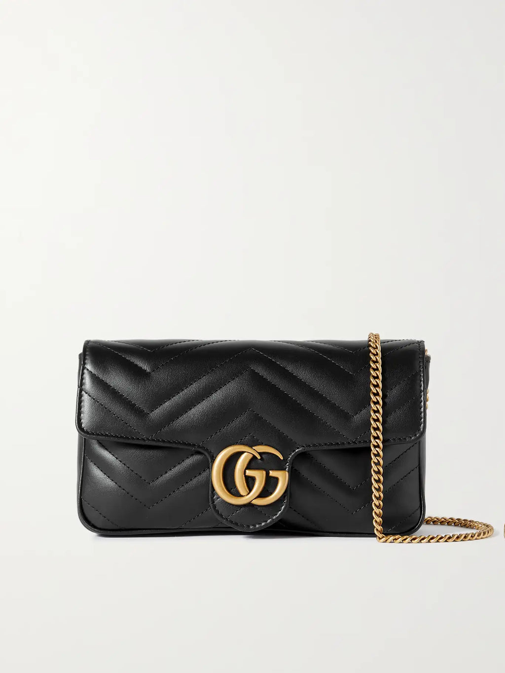 Gucci leather shoulder bag - Black