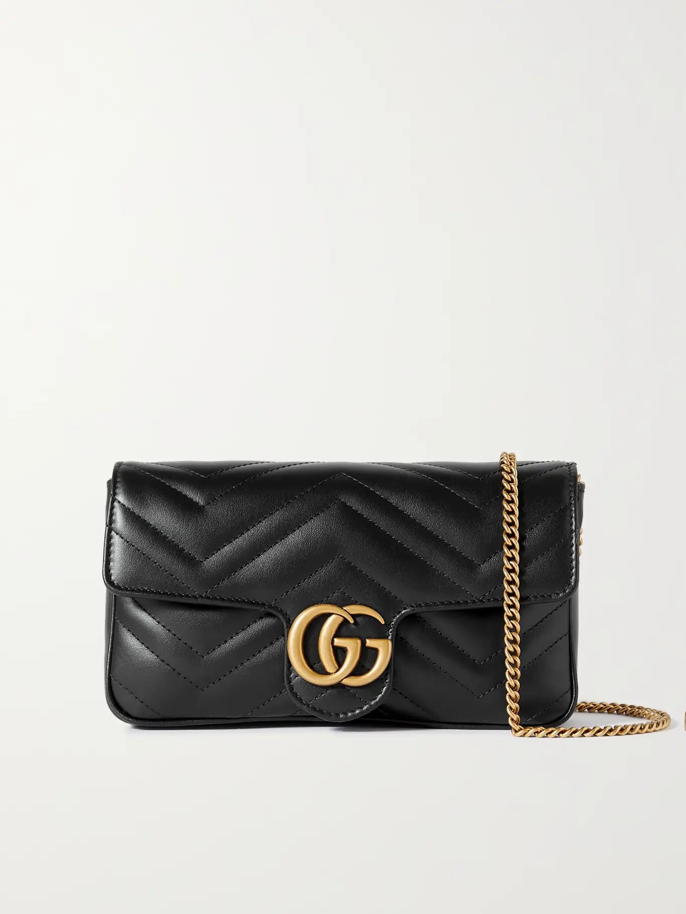 Gucci leather shoulder bag - Black