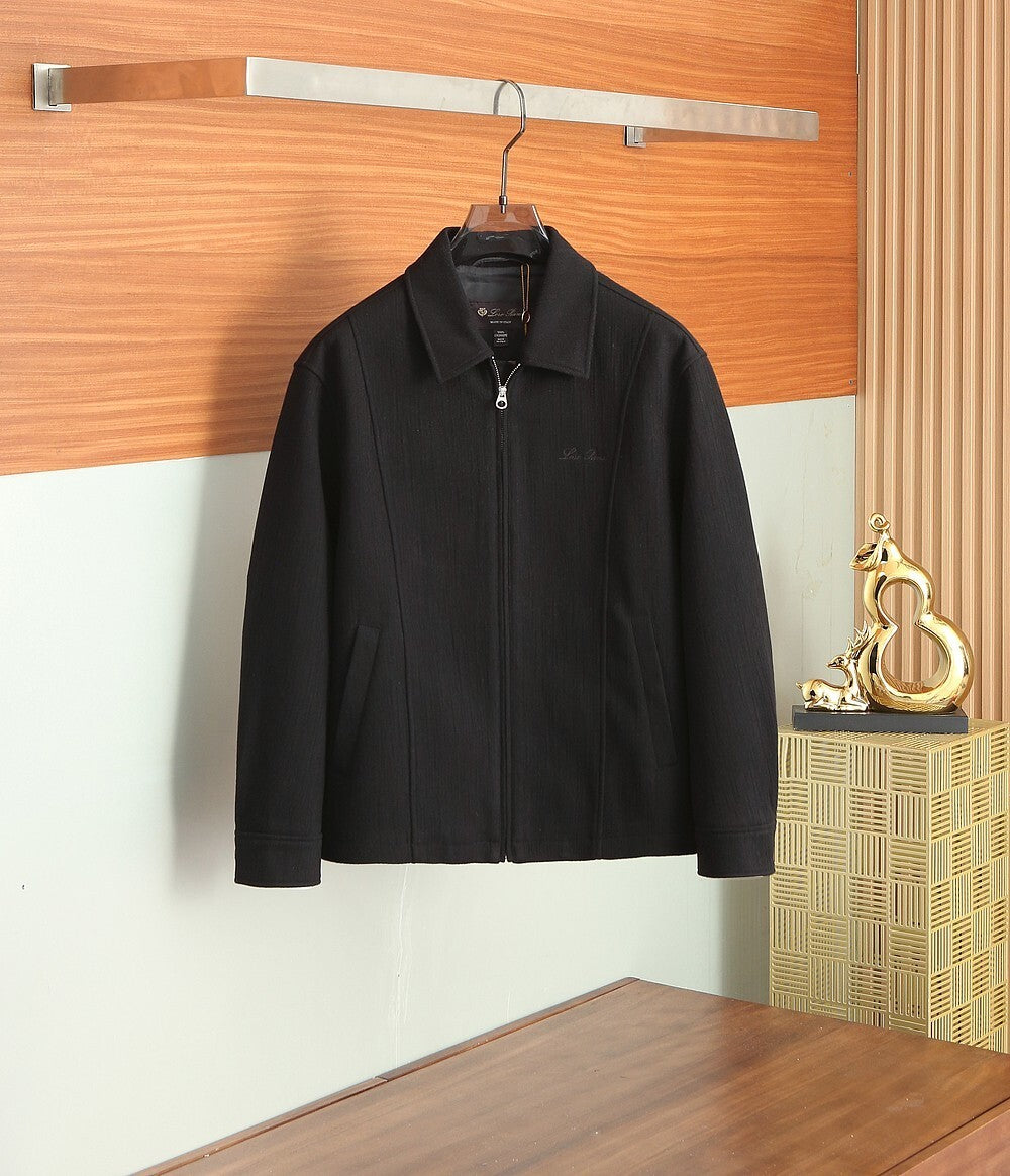 Loro Piana Zip Up - Black