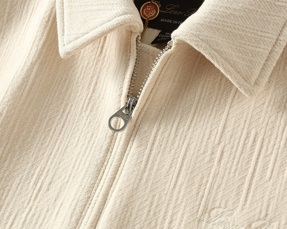 Loro Piana Zip Up - Beige