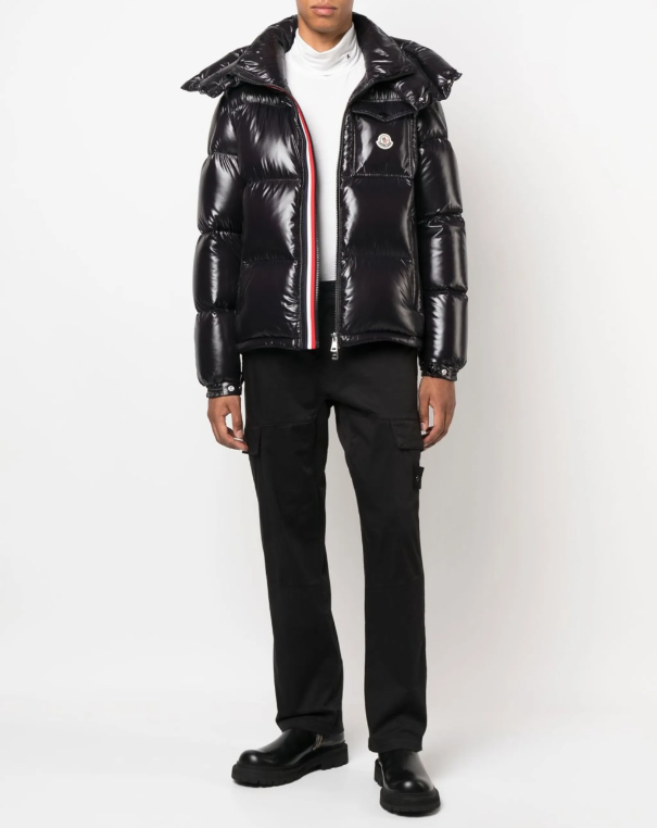 Moncler Montbeliard Hooded Short Down Jacket - Black
