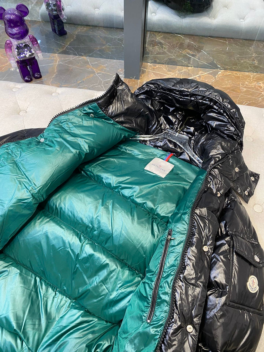 Moncler Puffer Jacket - Glossy Black